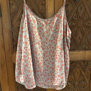 Maurices Orange and Cream Floral Blouse